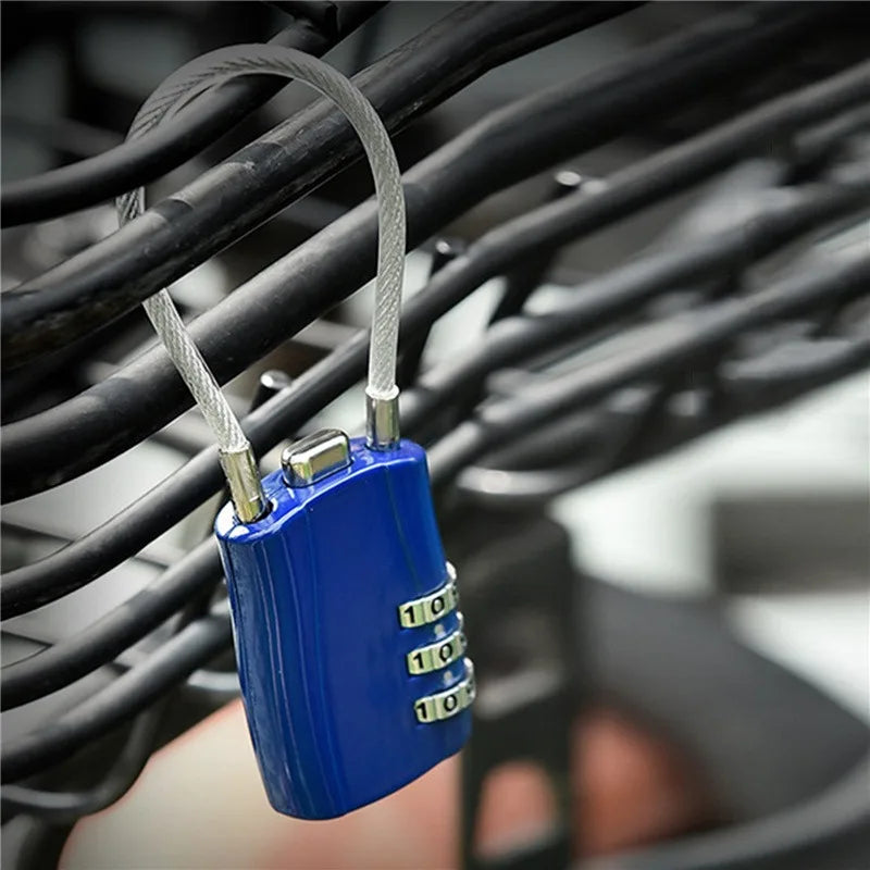 Cadenas 3 Chiffres avec Câble Flexible – Sécurité Polyvalente