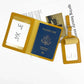 Étui Passeport en Cuir PU avec Étiquette Bagage