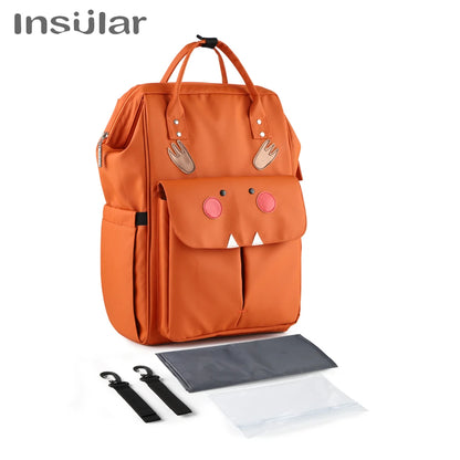 Sac à dos à langer Insular cartoon imperméable grande capacité