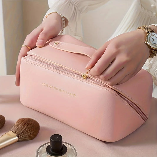 Trousse de Maquillage Élégante – PU Luxe & Grande Capacité