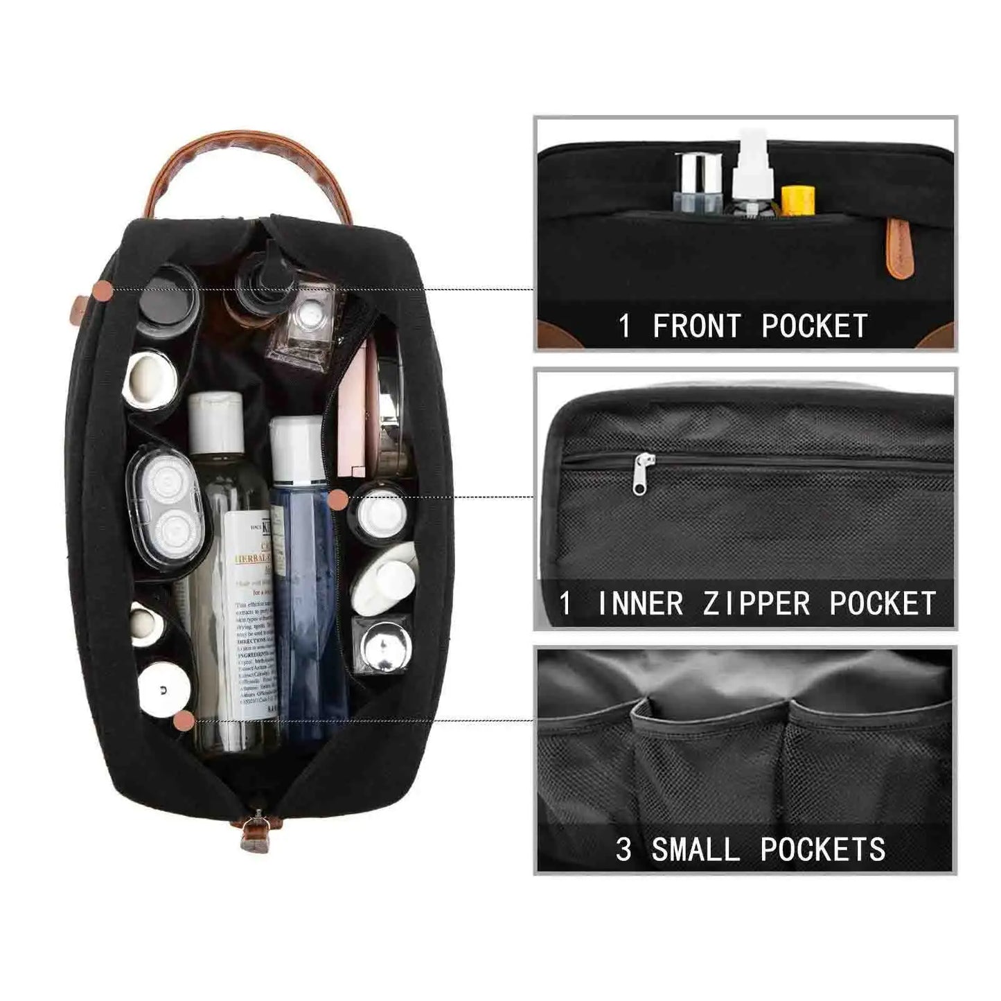 Trousse de toilette en toile multi-fonction grande capacité
