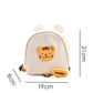 Sac à dos enfant en toile ours et lapin anti perte