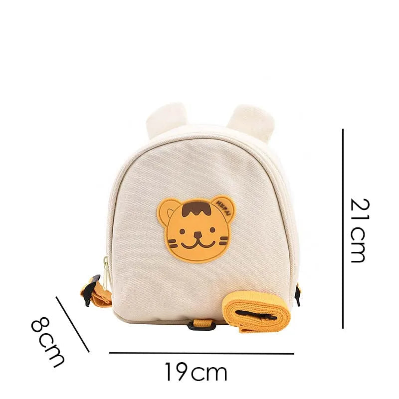 Sac à dos enfant en toile ours et lapin anti perte