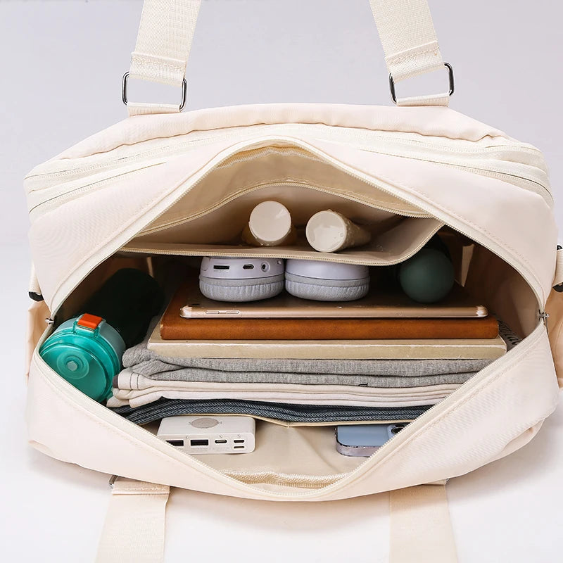 Sac de Voyage Femme Nylon Extensible Grande Capacité