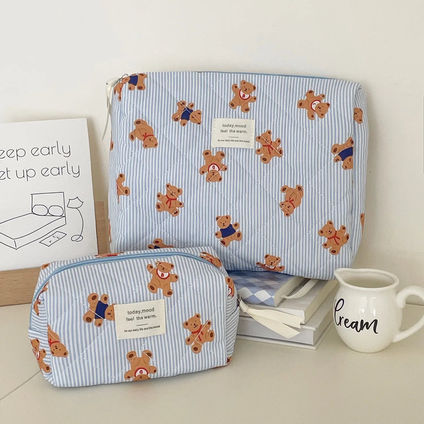 Trousse de toilette bébé à motifs ourson