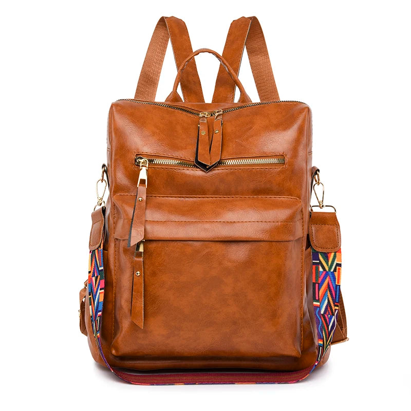 Sac à dos multifonction en cuir synthétique