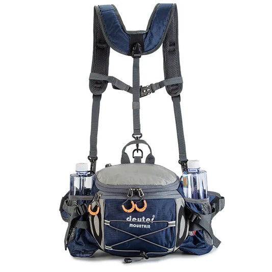 Sac Banane Multifonction 8L avec Porte-Bouteilles – Randonnée, Vélo et Camping