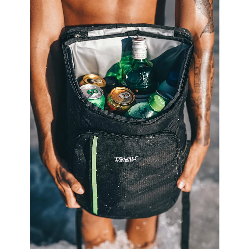 Sac à dos isotherme TOURIT 30L – Étanche & multifonction avec décapsuleur intégré