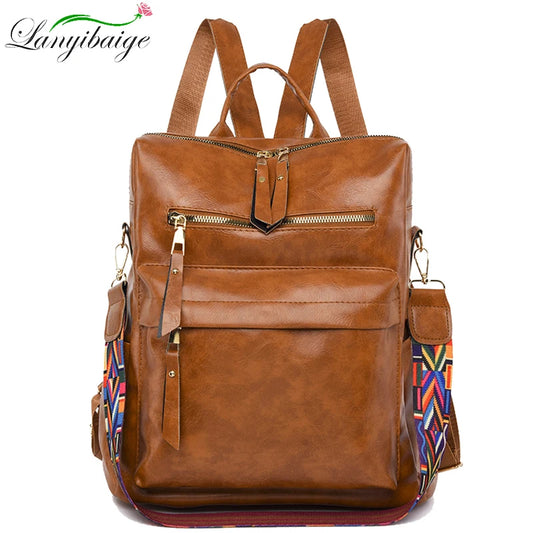 Sac à dos multifonction en cuir synthétique