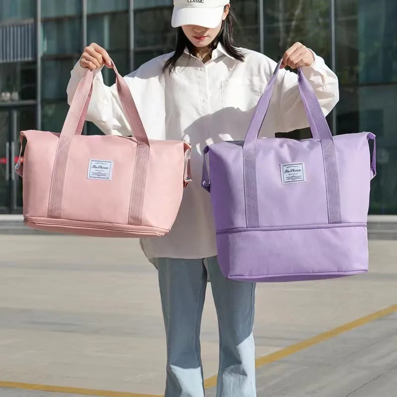 Sac de Voyage Femme Oxford Grande Capacité Extensible 42cm