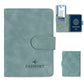 Porte-passeport PU avec fermeture et bloquage RFID