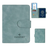 Porte-passeport PU avec fermeture et bloquage RFID, coloris gris