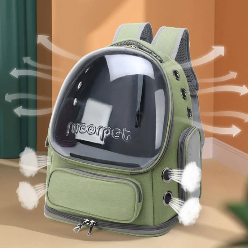 Sac à Dos Transparent pour Chat – Transport Confortable & Respirant