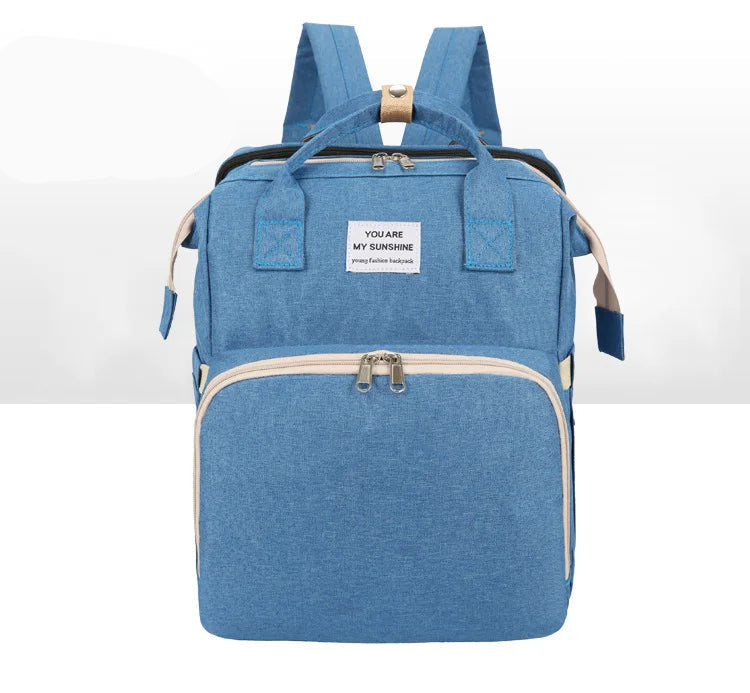 Sac à Langer Multifonction avec Lit Pliant Intégré – Nylon Résistant & Grande Capacité
