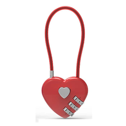 Cadenas Cœur à Code 3 Chiffres en Alliage de Zinc – Style Élégant et Sécurisé