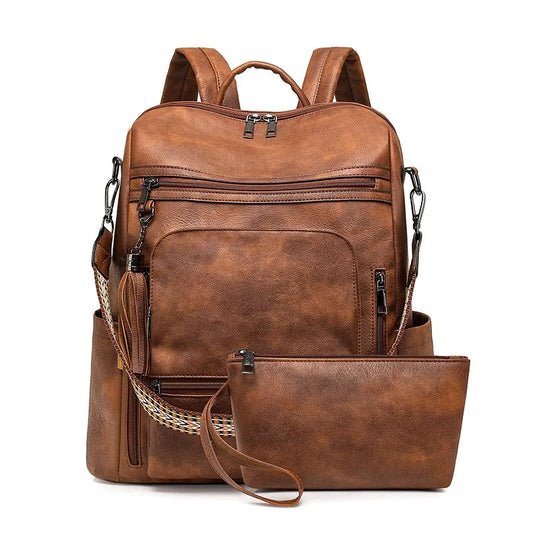 Sac à dos business rétro en cuir PU