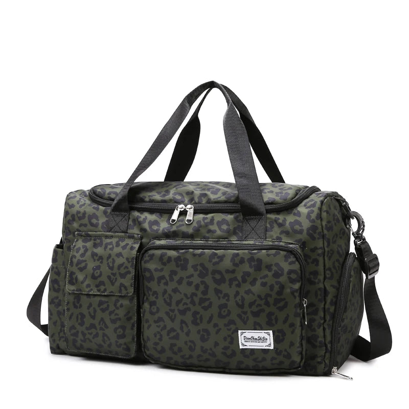 Sac Léopard Femme Grande Capacité Multipoches 28L