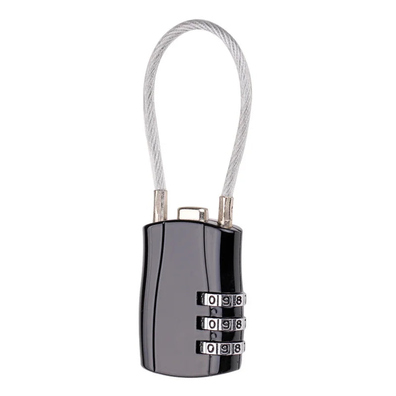 Cadenas 3 Chiffres avec Câble Flexible – Sécurité Polyvalente