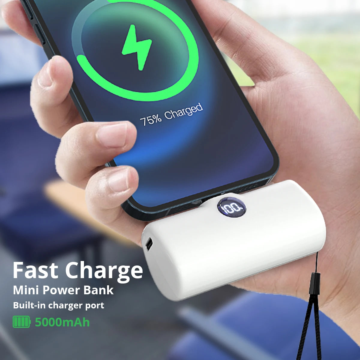 Mini Batterie Externe Liboer 5000mAh – Charge Rapide Compacte