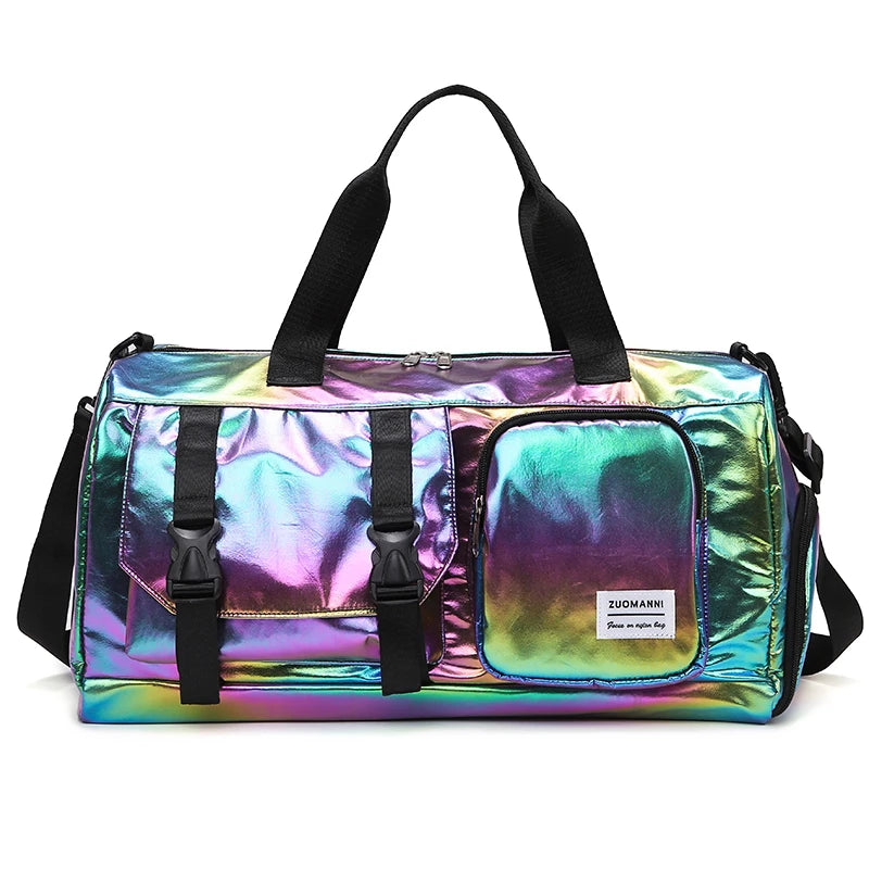 Sac de Sport Femme Holographique Compartiment Chaussures 25L