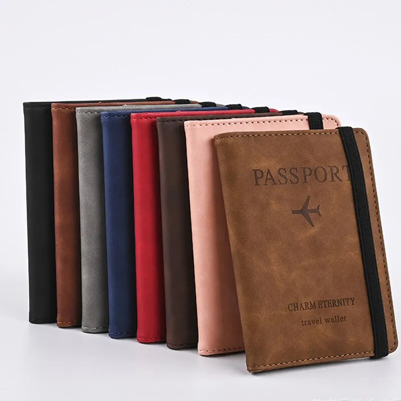 Porte-Passeport Homme en Cuir PU Élégant et Pratique