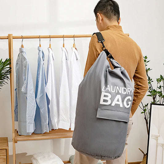 Sac à linge Oxford imperméable 71L avec bretelles réglables