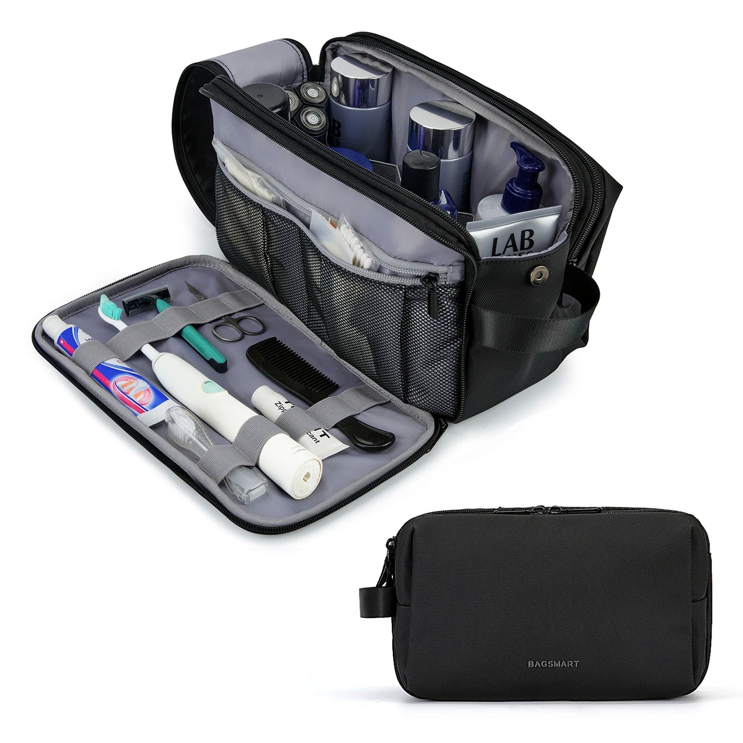 Trousse de toilette en polyester imperméable grande capacité