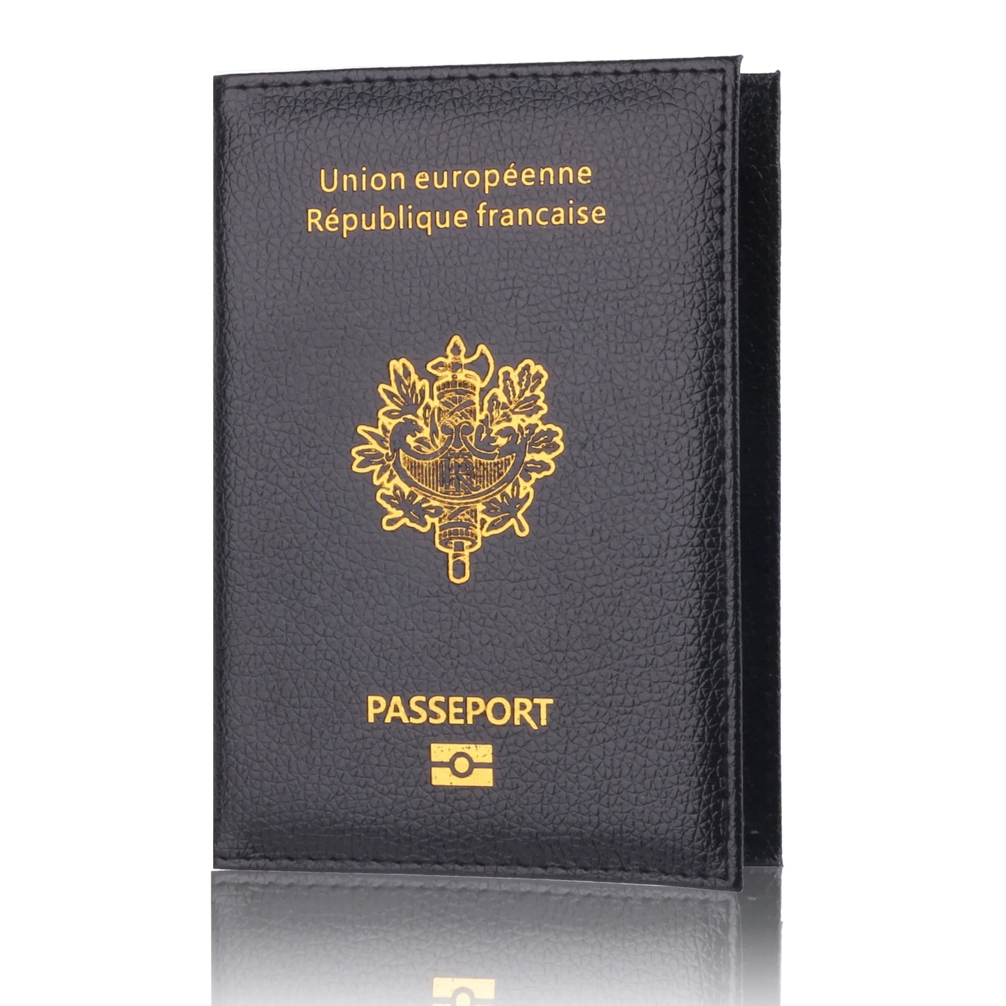 Porte-Passeport Français en Cuir PU Haute Qualité
