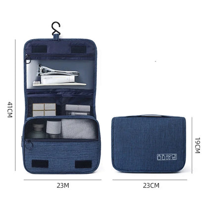 Sac de toilette suspendu en Oxford – Grande capacité et design imperméable