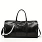 Sac de voyage rétro effet crocodile avec bandoulière ajustable