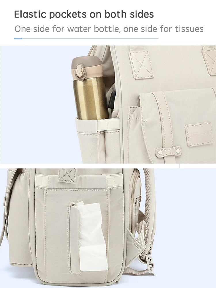 Sac à dos à langer multifonction étanche avec interface USB