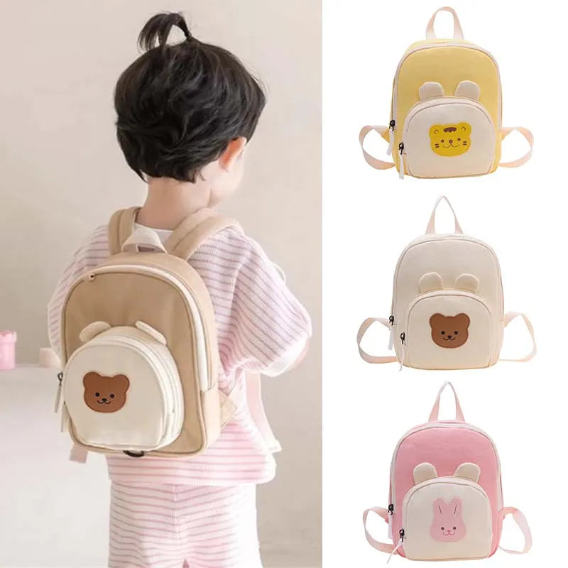 Sac à dos enfant kawaii en toile avec animaux