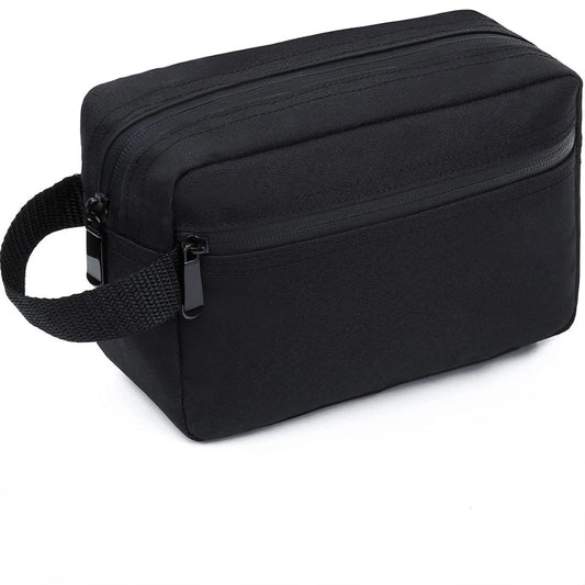 Sac de Toilette Voyage Imperméable Noir avec Poignée Latérale