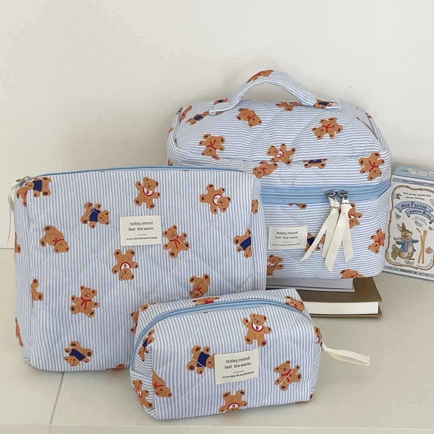 Trousse de toilette bébé à motifs ourson