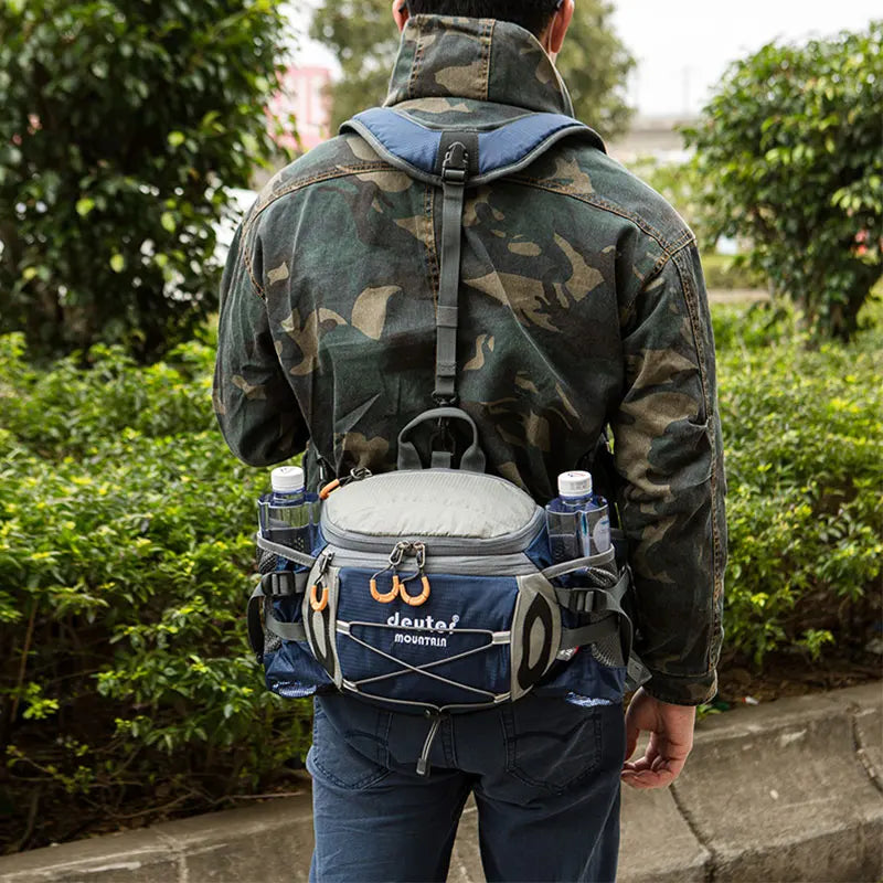 Sac Banane Multifonction 8L avec Porte-Bouteilles – Randonnée, Vélo et Camping