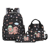 Set 3 pièces Sac à dos enfant Capybara, coloris bleu