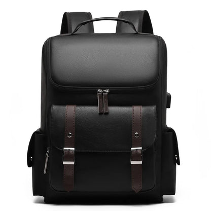Sac à dos rétro en similicuir avec port USB