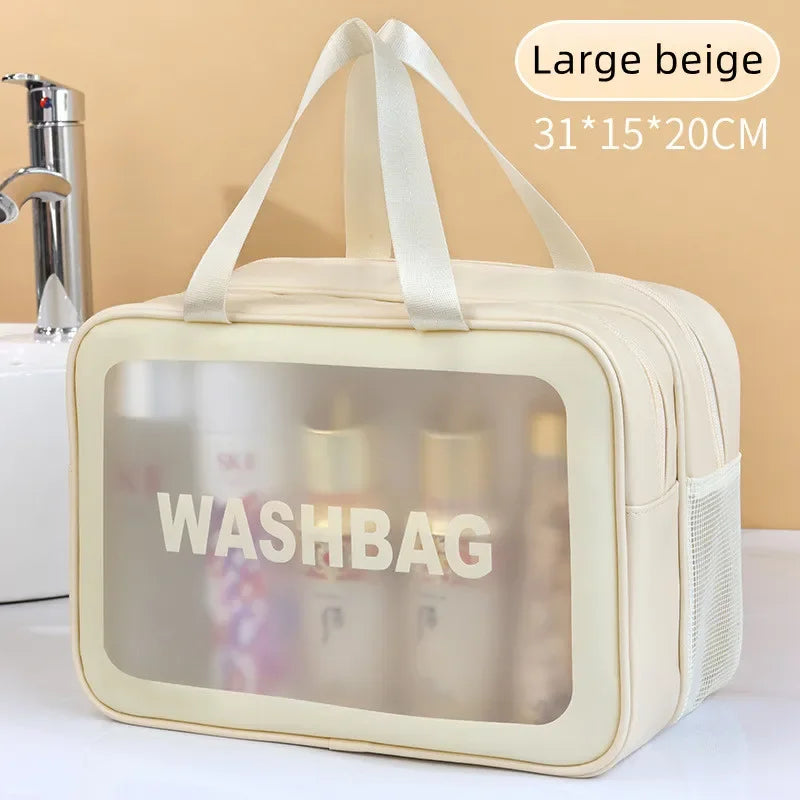 Sac de toilette transparent double compartiment – Voyage & Fitness