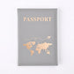 Étui Passeport PU Cuir Motif Monde – Protection Élégante Voyage