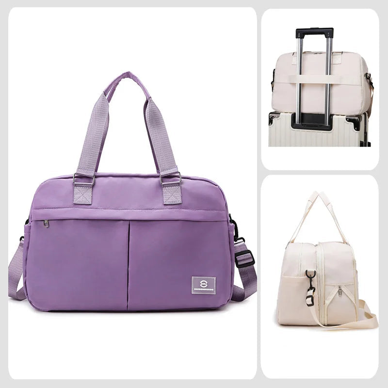 Sac de Voyage Femme Nylon Extensible Grande Capacité