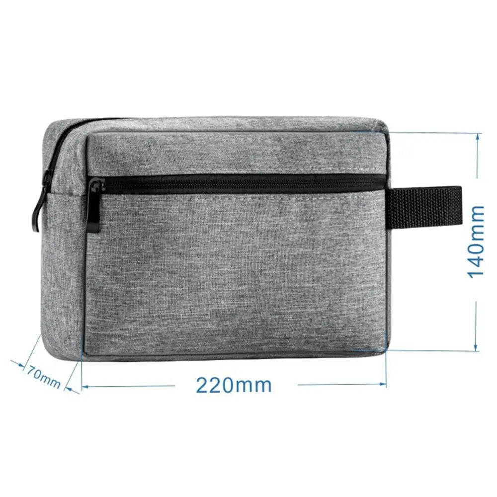 Trousse de Toilette Voyage Canvas 22 cm – Étanche & Poche Frontale