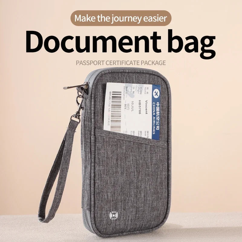 Porte-Passeport de Voyage RFID Anti-Vol en Polyester