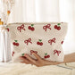 Trousse de toilette enfant motifs cœurs en velours côtelé