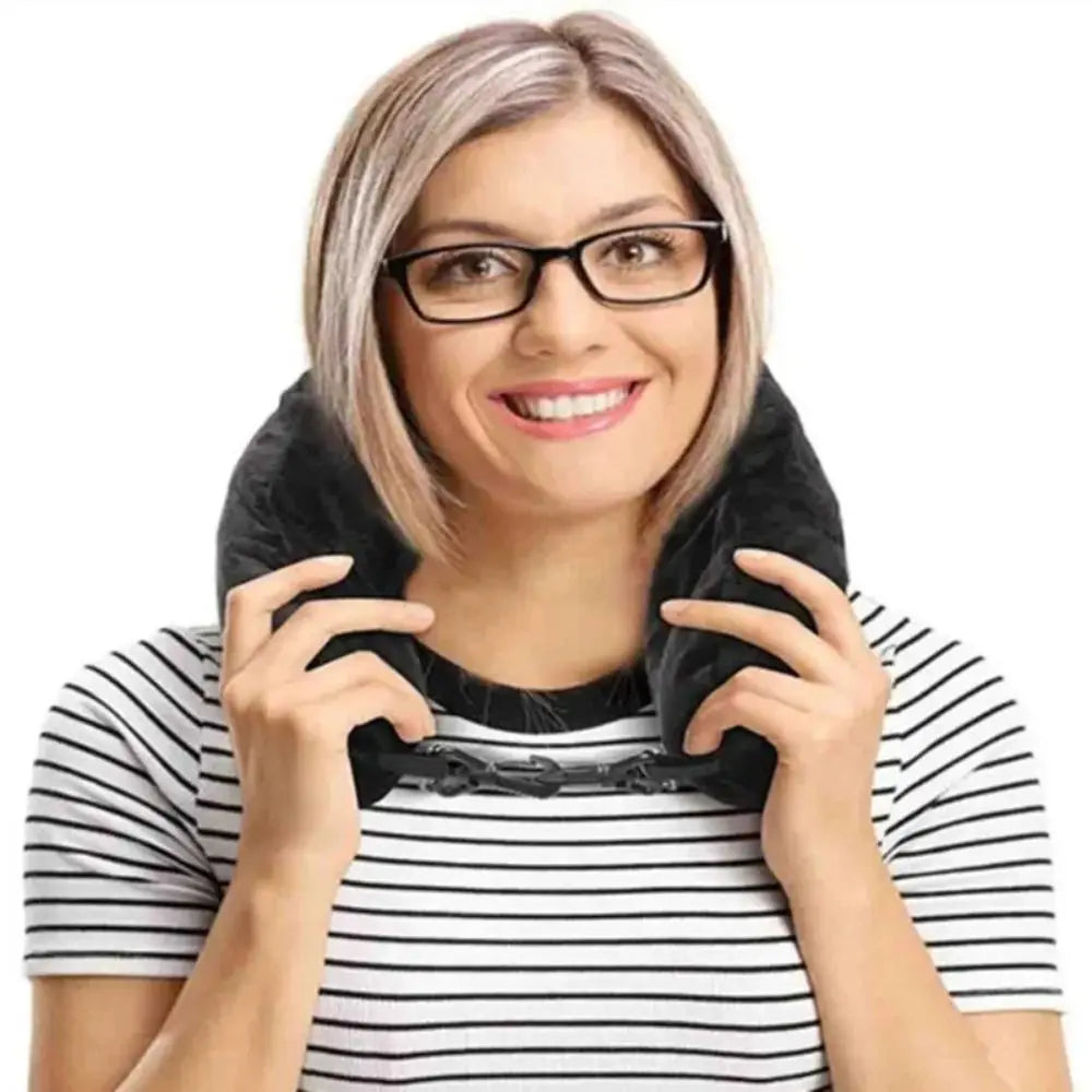 Oreiller de voyage remplissable en tissu lycra avec sac de transport