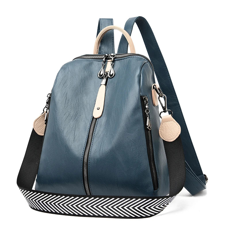 Sac à dos en cuir souple femme