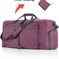Sac de voyage pliable 65L en polyester avec compartiment chaussures