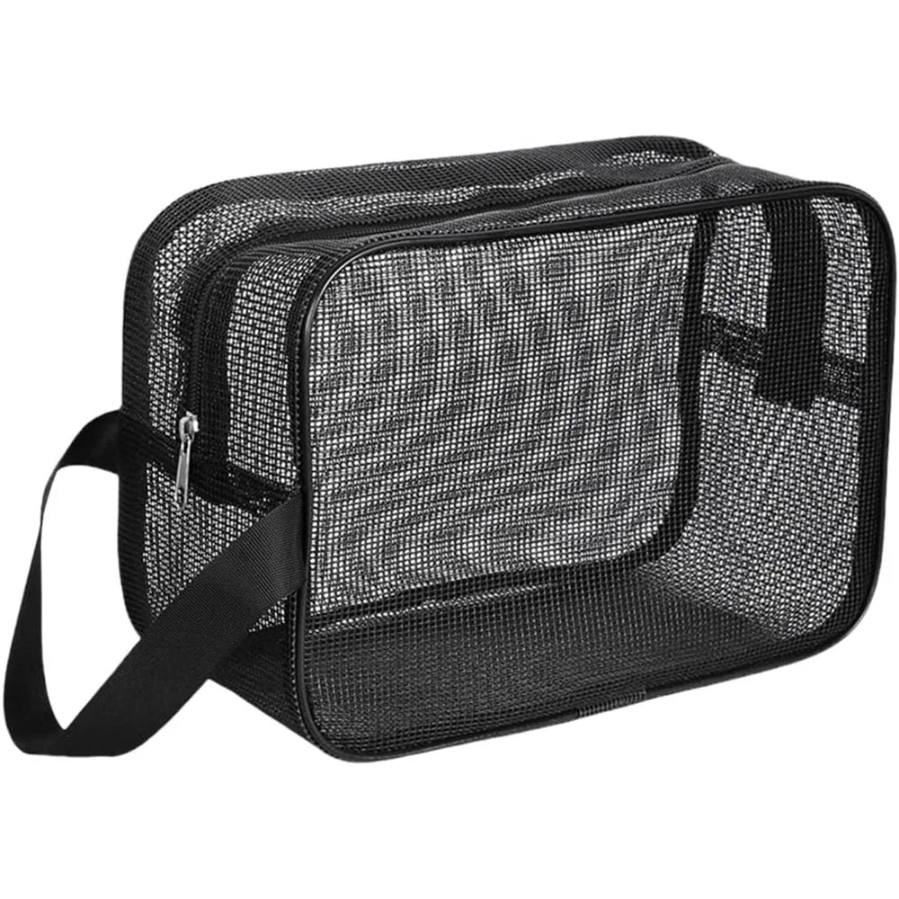 Trousse de Toilette Filet – Grande Capacité & Séchage Rapide