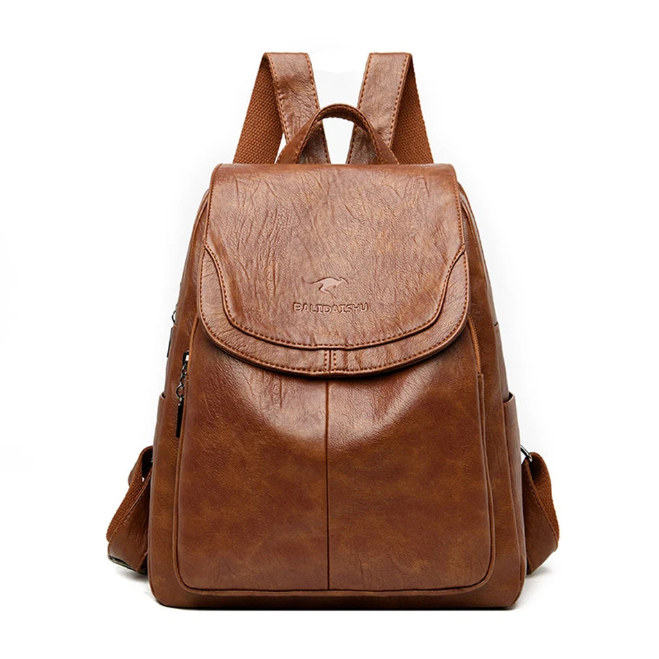 Sac à dos femme grande capacité en cuir PU