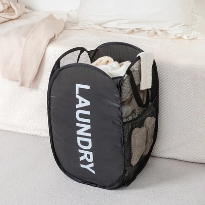 Panier à Linge Pliable en Maille Respirante - Grande Capacité