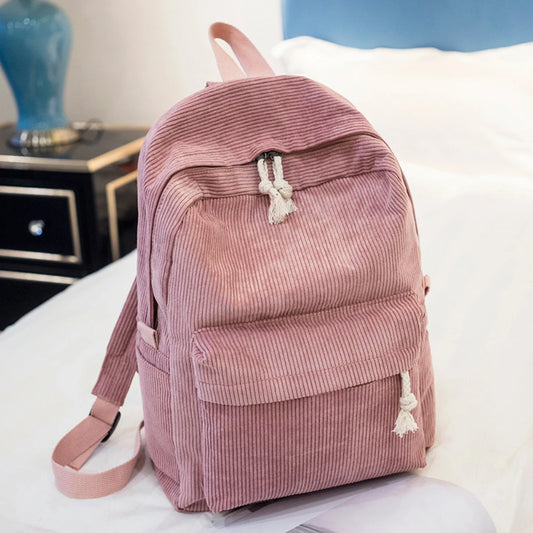 Sac à dos Harajuku en velours côtelé